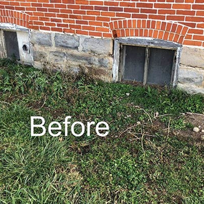 Basement Windows Before