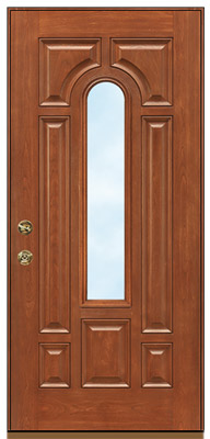 Dark Brown Fiberglass Entry Door