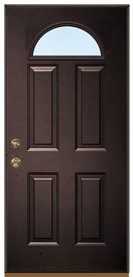 Dark Brown Steel Entry Door